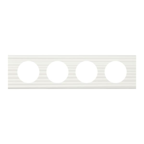 Plaque de finition Céliane - Matière Corian® Cannelé - 4 postes