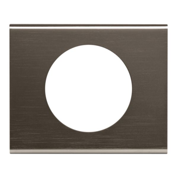 Plaque Céliane Matières 1 poste - finition Black Nickel