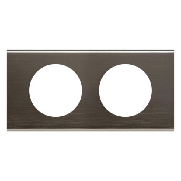 Plaque Céliane Matières 2 postes - finition Black Nickel