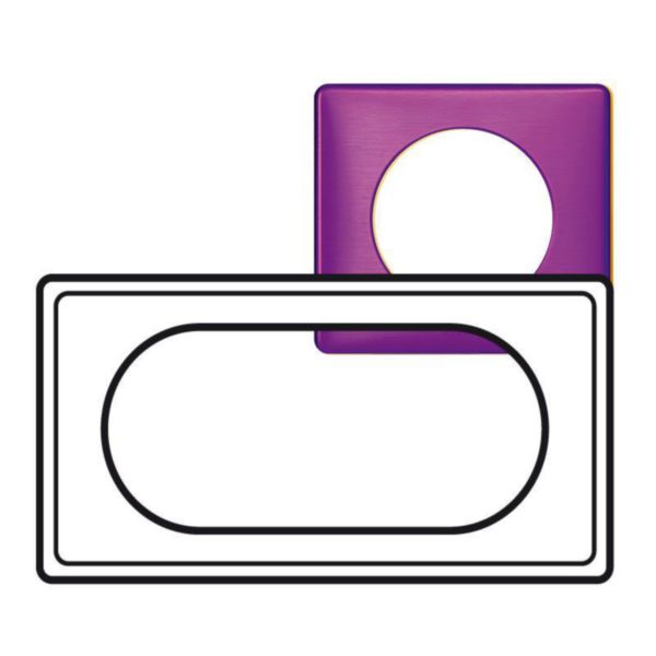 Plaque Céliane - métal - 4/5 modules - violet irisé
