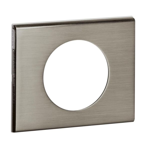 Plaque de finition Céliane - Matière Inox Brossé - 1 poste