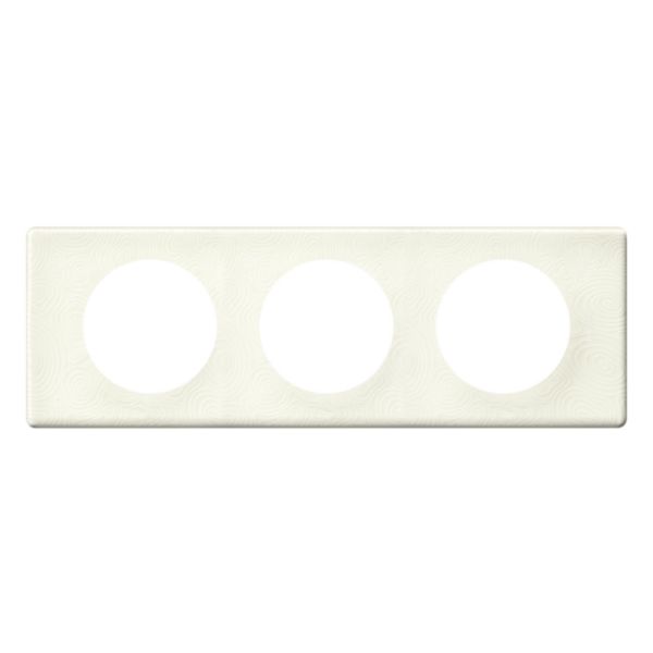Plaque Céliane Matières 3 postes - finition Songe (porcelaine)