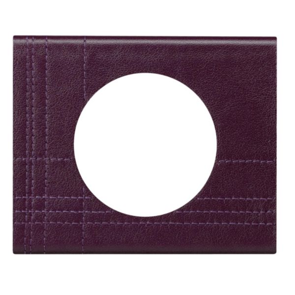 Plaque de finition Céliane - Matière Cuir Pourpre Couture - 1 poste