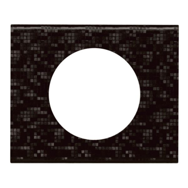 Plaque de finition Céliane - Matière Cuir Pixel - 1 poste