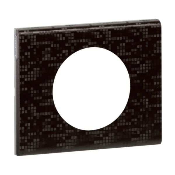 Plaque de finition Céliane - Matière Cuir Pixel - 1 poste