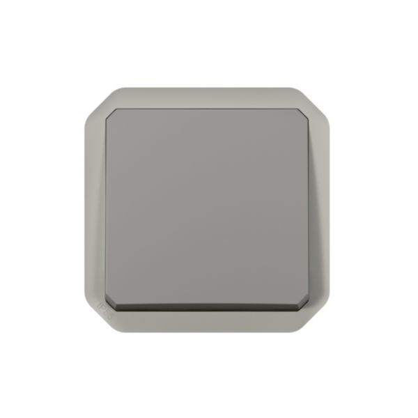 Permutateur étanche Plexo IP55 IK07 avec enjoliveur finition gris