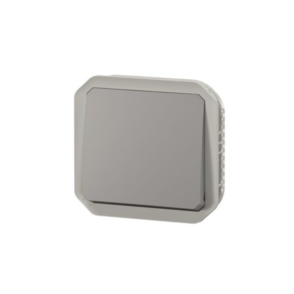 Permutateur étanche Plexo IP55 IK07 avec enjoliveur finition gris