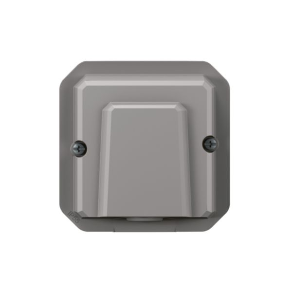 Sortie de câble étanche avec serre câbles Ø5mm à 13mm Plexo 16A 250V IP55 avec enjoliveur finition gris