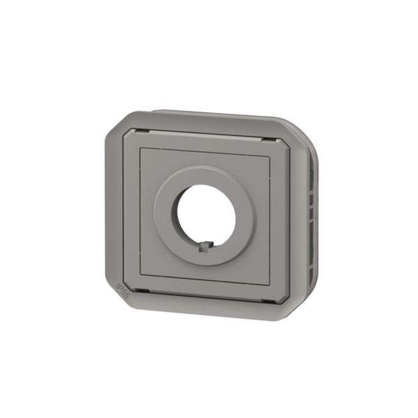 Adaptateur étanche Plexo pour fonctions Osmoz Ø22mm avec bague IP55 avec enjoliveur finition gris