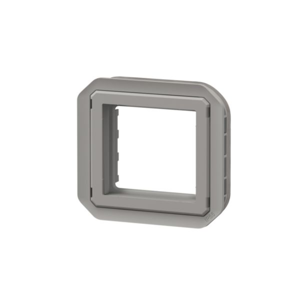 Adaptateur Plexo IP20 pour fonction Mosaic - finition gris sans volet