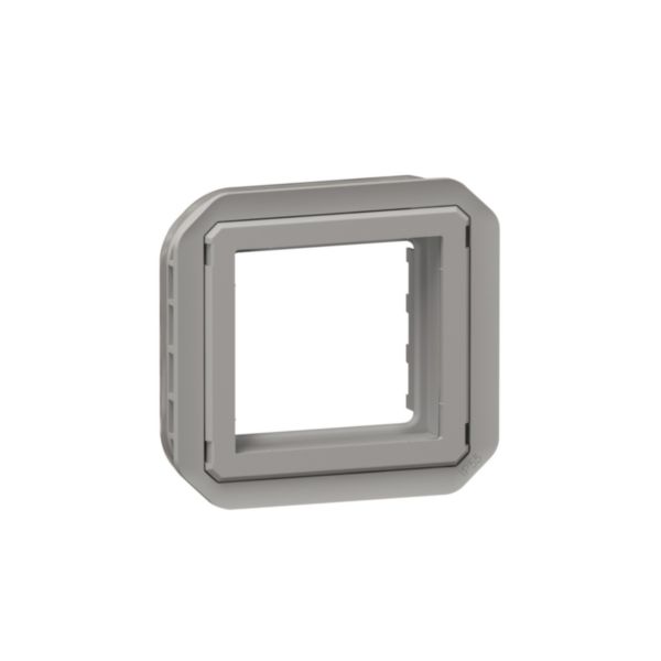 Adaptateur Plexo IP20 pour fonction Mosaic - finition gris sans volet