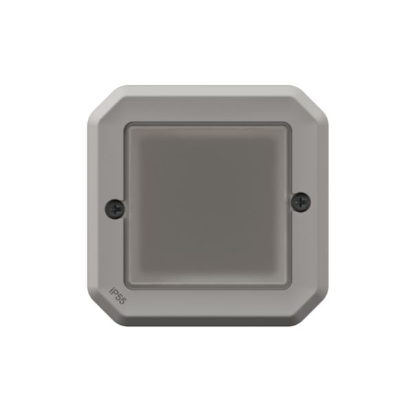 Adaptateur étanche Plexo IP55 pour fonction Mosaic - finition gris avec membrane souple