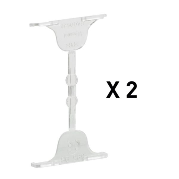 Jeu de 4 bouchons obturateurs pour trous de fixation sur supports métalliques Plexo blanc