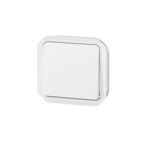 Interrupteur ou va-et-vient étanche Plexo 10AX 250V~ IP55 IK08 avec enjoliveur finition blanc