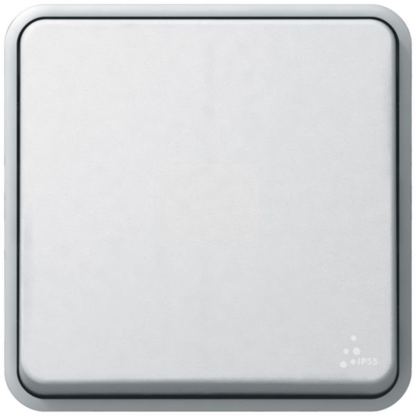 Poussoir étanche NO Plexo composable IP55 10A - blanc