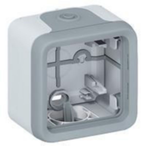 Boîtier étanche à embouts 1 poste Plexo composable IP55 - gris