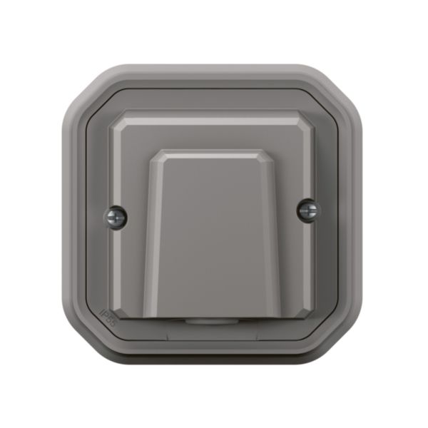 Sortie de câble étanche avec serre câbles Ø5mm à 13mm Plexo 16A 250V IP55 livrée complète fixation en encastré - gris