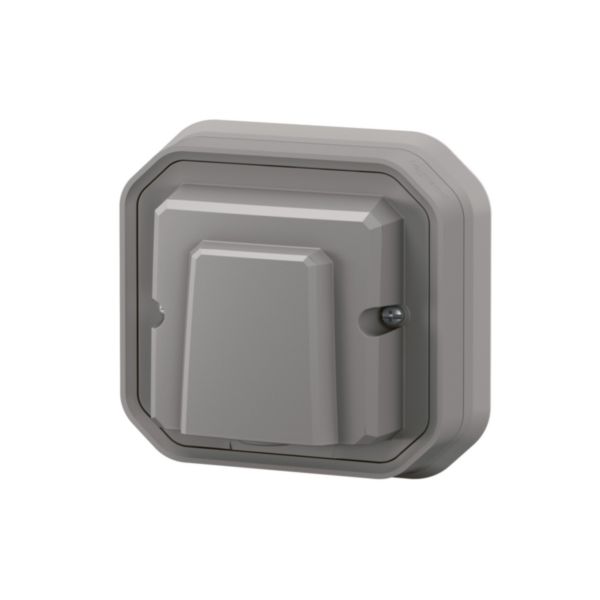 Sortie de câble étanche avec serre câbles Ø5mm à 13mm Plexo 16A 250V IP55 livrée complète fixation en encastré - gris