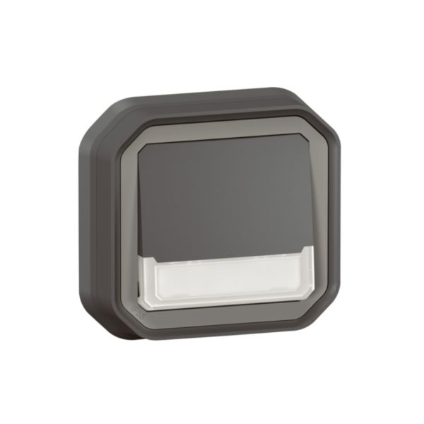Poussoir NO-NF lumineux porte-étiquette avec voyant étanche Plexo 10A IP55 IK08 complet fixation encastré - anthracite - Page 3