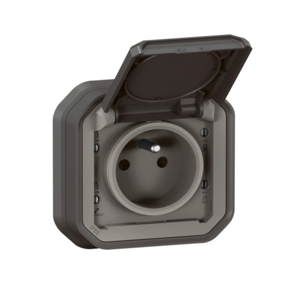 Prise de courant 2P+T étanche Plexo 16A 250V IP55 IK08 livrée complète pour fixation en encastré - anthracite - Page 5