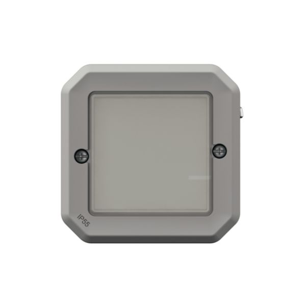 Interrupteur connecté option variation sans Neutre étanche Plexo with Netatmo 5W à 125W LED et compensateur - gris