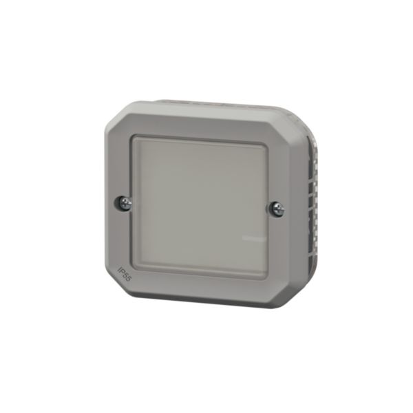 Interrupteur connecté option variation sans neutre étanche Plexo with Netatmo 5W à 125W LED et compensateur - gris