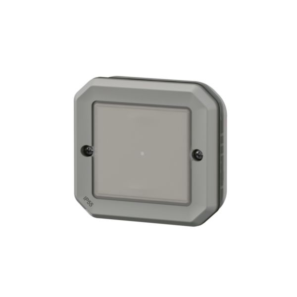 Interrupteur filaire connecté option variation avec neutre étanche Plexo with Netatmo 150W LED - gris