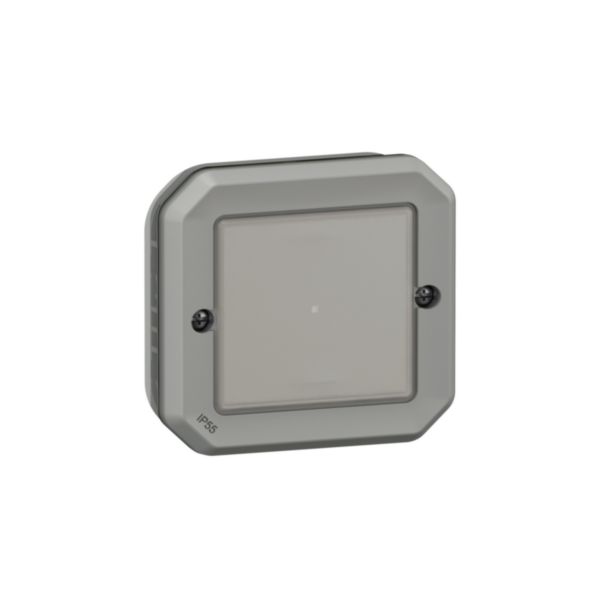 Interrupteur filaire connecté option variation avec neutre étanche Plexo with Netatmo 150W LED - gris