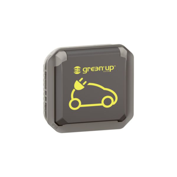 Prise de recharge pour véhicule électrique Green'up Access Plexo composable anthracite - 16A 230V