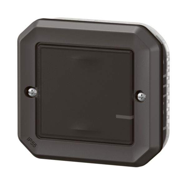 Interrupteur connecté option variation sans neutre étanche Plexo with Netatmo 5W à 125W LED et compensateur - anthracite