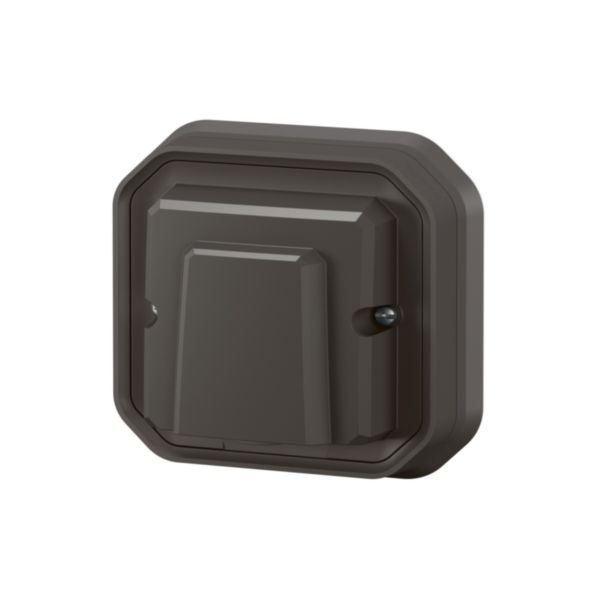 Sortie de câble étanche avec bornier Plexo 20A IP55 livrée complète pour fixation en encastré - anthracite