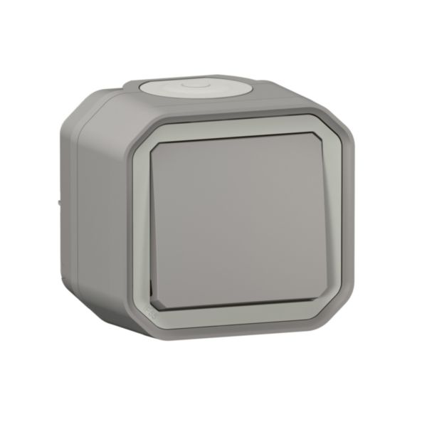 Poussoir simple étanche Plexo 10A livré complet pour montage en apparent gris - Page 4