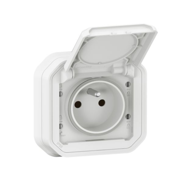Prise de courant avec terre étanche avec volet Plexo 16A 250V livrée complète pour montage en encastré Blanc - Page 5