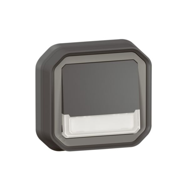 Poussoir inverseur lumineux étanche avec porte-étiquette Plexo livré complet pour montage en encastré avec griffes Anthracite - Page 5