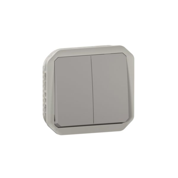 Commande pour fonction double interrupteur ou va-et-vient 10A ou poussoir 10A étanche Plexo finition gris - Page 4