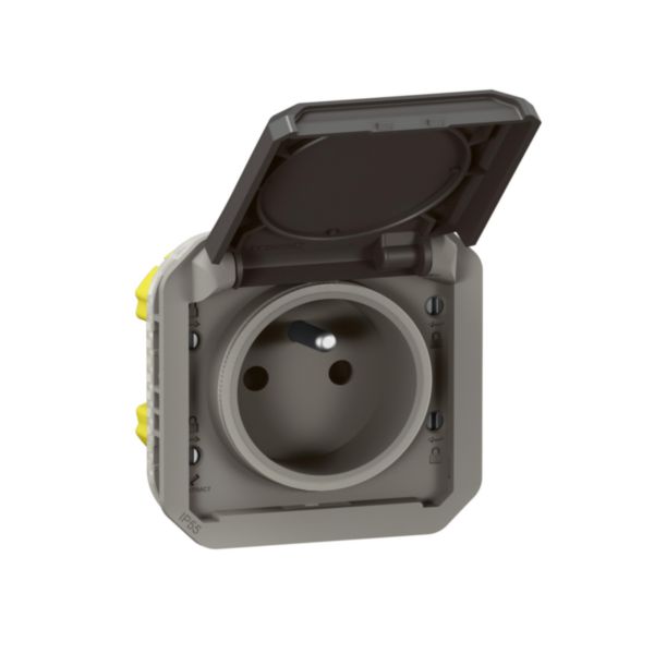 Prise de courant avec terre étanche avec volet Plexo 16A 250V à équiper d'un boitier ou une plaque support finition anthracite - Page 13