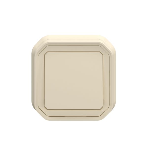 Interrupteur ou va-et-vient étanche Plexo 10AX livré complet pour montage en encastré Beige