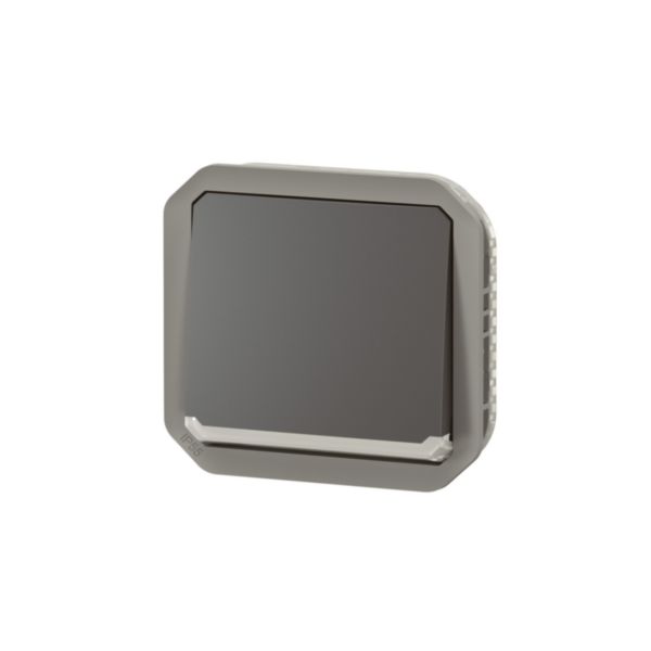 Interrupteur ou va-et-vient témoin étanche Plexo 10A à équiper d'un boitier ou plaque support finition anthracite