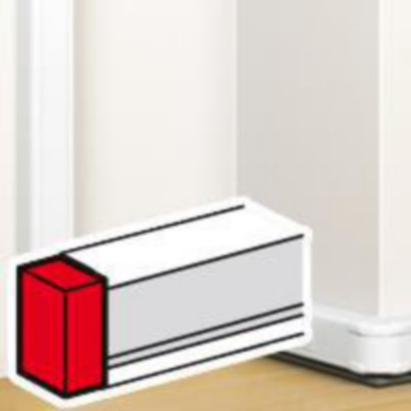 Embout pour goulotte à clippage direct Mosaic 50x80mm - blanc