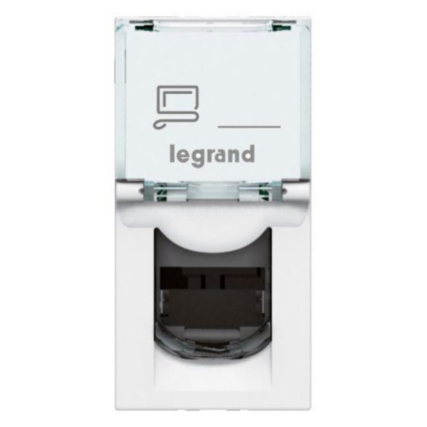 Prise RJ45 catégorie 5e UTP Mosaic 1 module - blanc