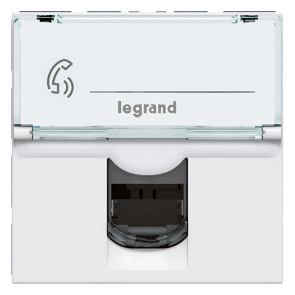 Prise RJ45 catégorie 5e FTP Mosaic 2 modules - blanc
