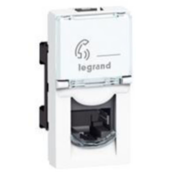 Prise RJ45 catégorie 6 FTP Mosaic 1 module - blanc