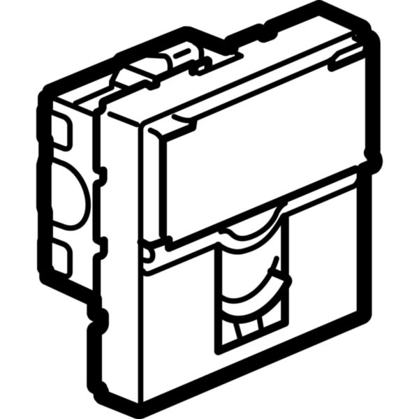 Prise RJ45 catégorie 6 UTP Mosaic 2 modules - blanc