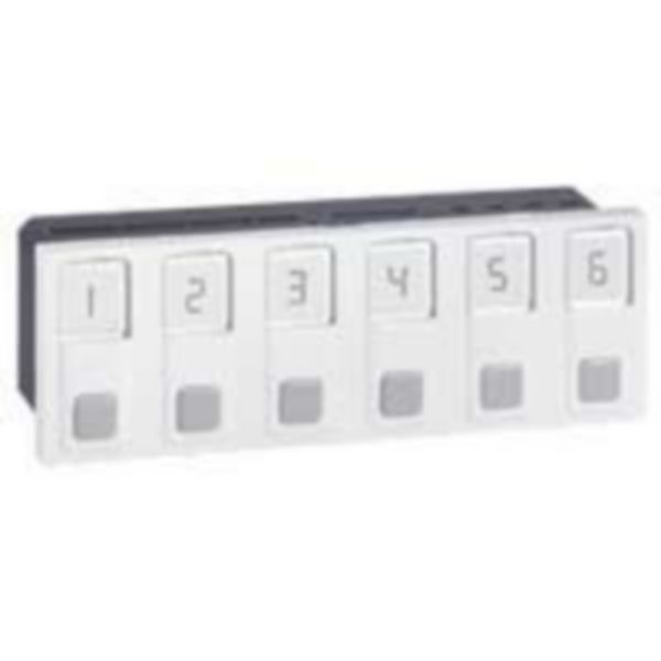 Bloc d'appel 6 directions Mosaic 6 modules avec alimentation incorporée 127V~ ou 230V~ 50Hz ou 60Hz