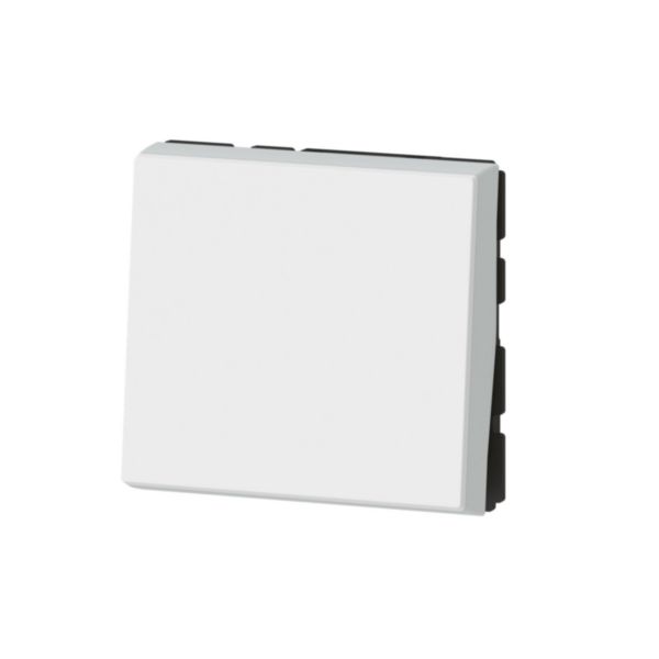 Interrupteur ou va-et-vient 10AX 250V~ Mosaic Easy-Led 2 modules - blanc