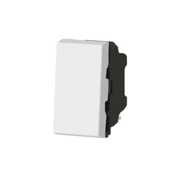 Poussoir ou poussoir inverseur Mosaic Easy-Led 6A 250V~ 1 module - blanc