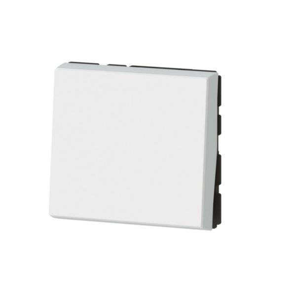 Poussoir ou poussoir inverseur Mosaic Easy-Led 6A 250V~ 2 modules - blanc
