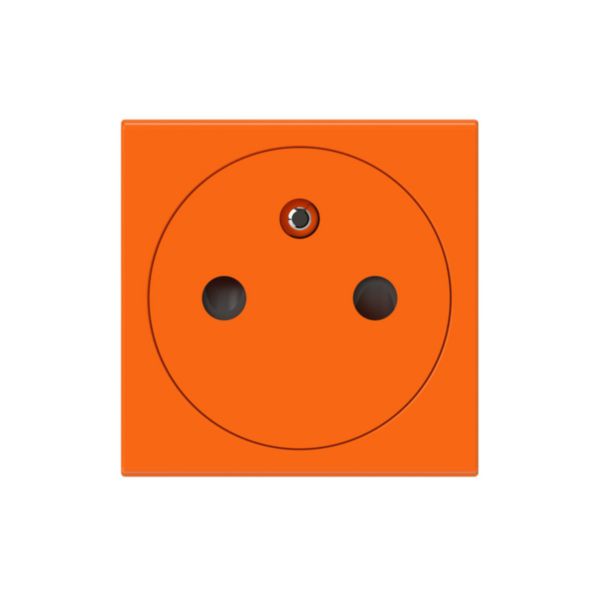Prise de courant 2P+T Surface Mosaic 2 modules avec connexion par bornes automatiques - orange antimicrobien