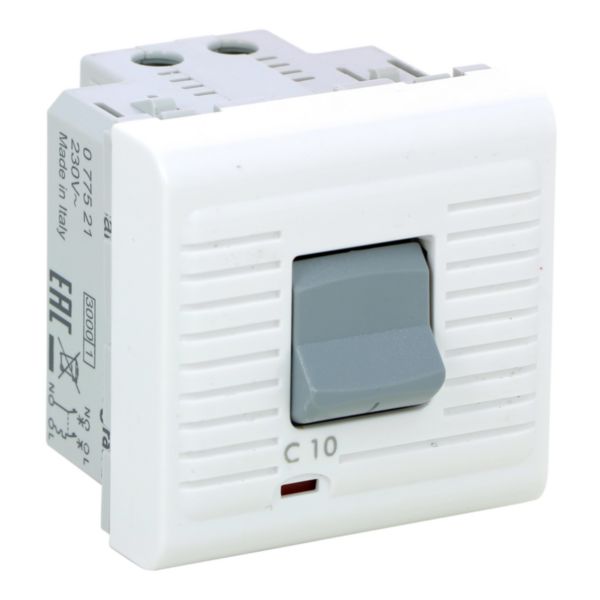 Disjoncteur magnétothermique Uni+Neutre 230V~ 10A Mosaic 2 modules - blanc