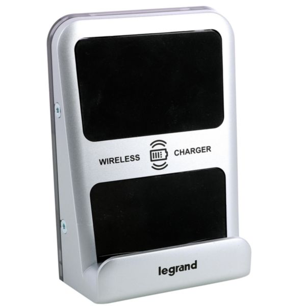 Chargeur sans fils induction 1A 5W semi encastré pour espace public IP66 IK08 - couleur alu